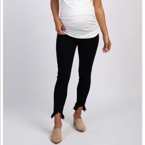 Pink blush maternity denim
